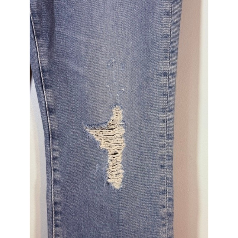 AG Adriano Goldschmied Kinsley High Rise Pop Crop Jeans 28R Lt Wash Distressed - Picture 7 of 16